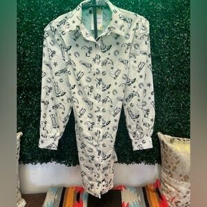 Boots and Spurs blouse dress by Nylon. Size Medium